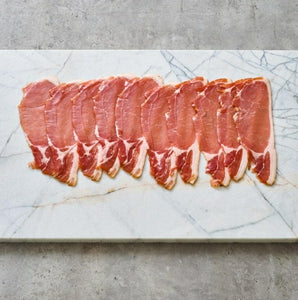 Dry Cured manuka smoked middle Bacon. 300g